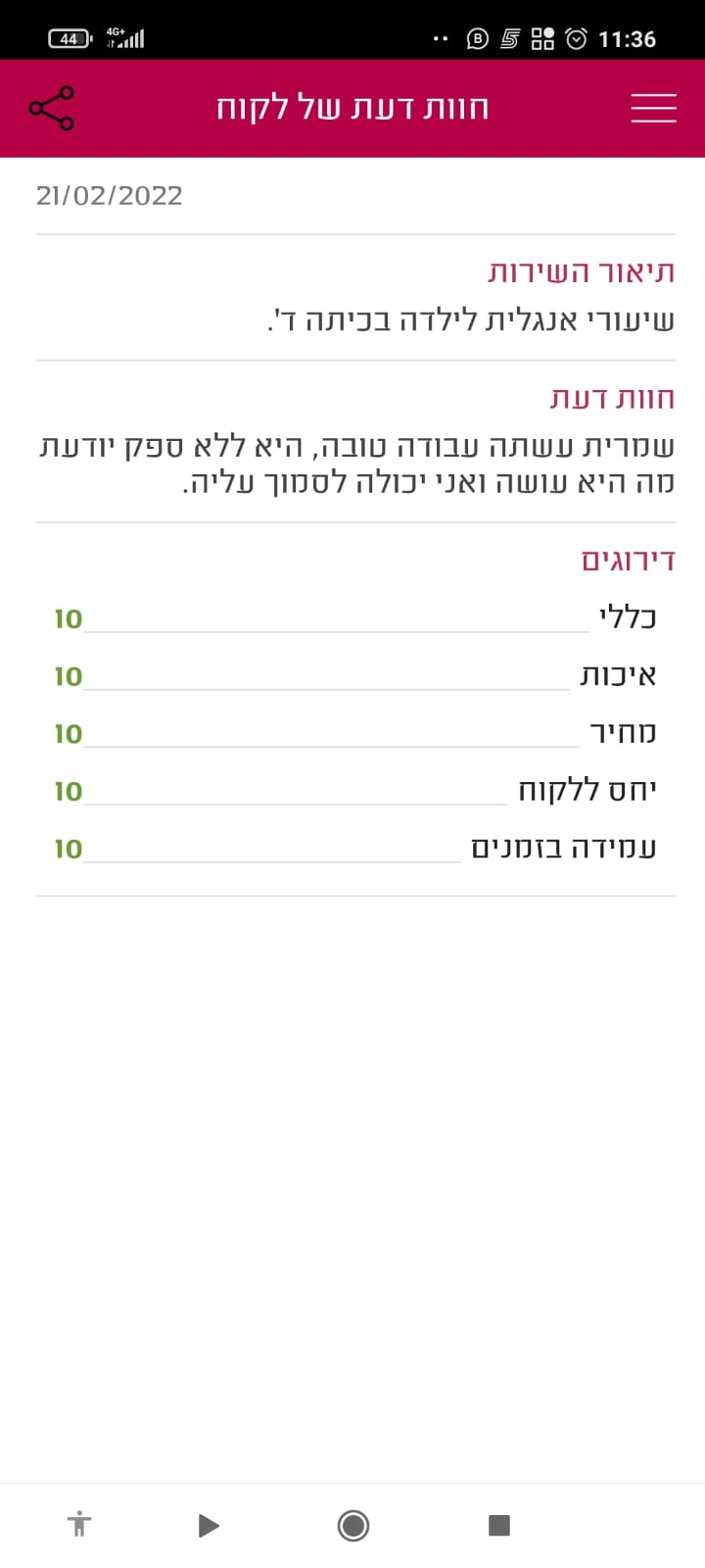 המלצות וחוות דעת על הוראה מתקנת, אסטרטגיות למידה ואימון אישי לבעלי הפרעות קשב וריכוז